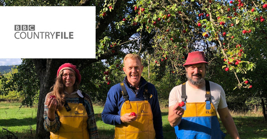 Tom and Lydia of Artistraw Cider appear on BBC Countryfile with Adam Henson
