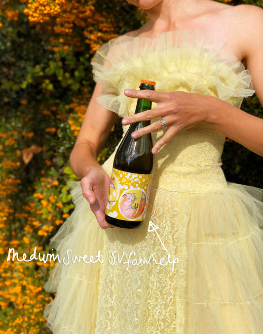 Single variety Foxwhelp cider (2024, medium sweet, pet nat)