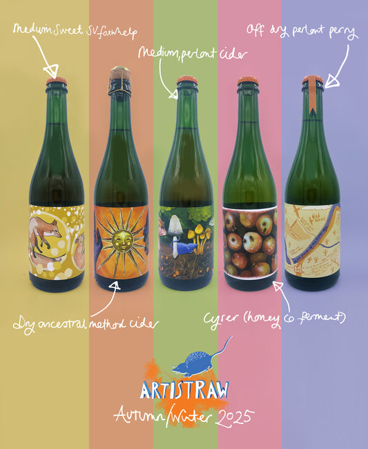 New releases mixed case (3x 75cl ciders, 1x 75cl cyser, 1x perry)