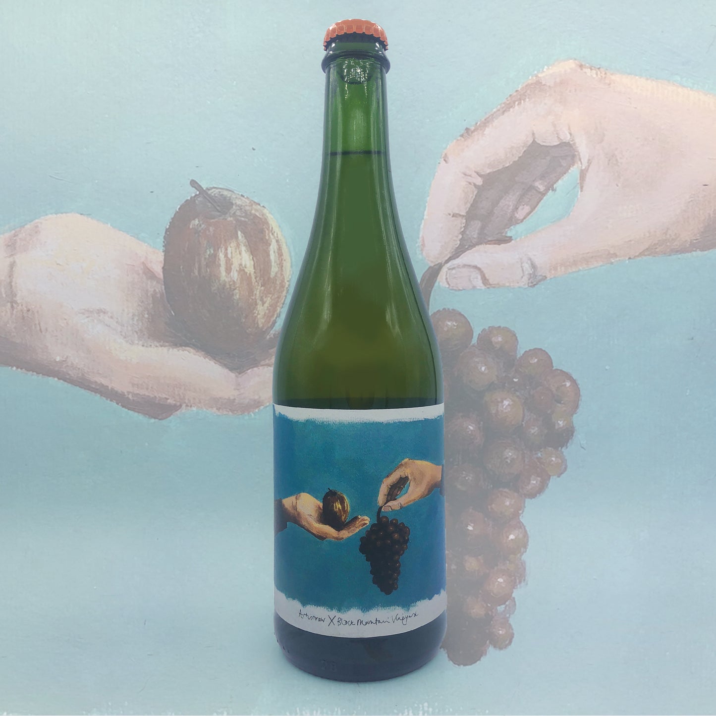 Siegerrebe skin contact cider (Medium, pet nat, co-ferment 2025)